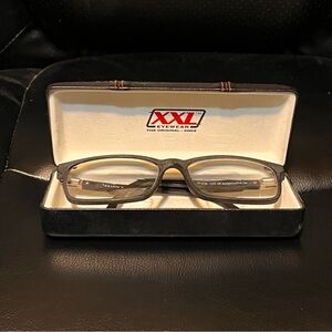 XXL matte black eyeglass frames